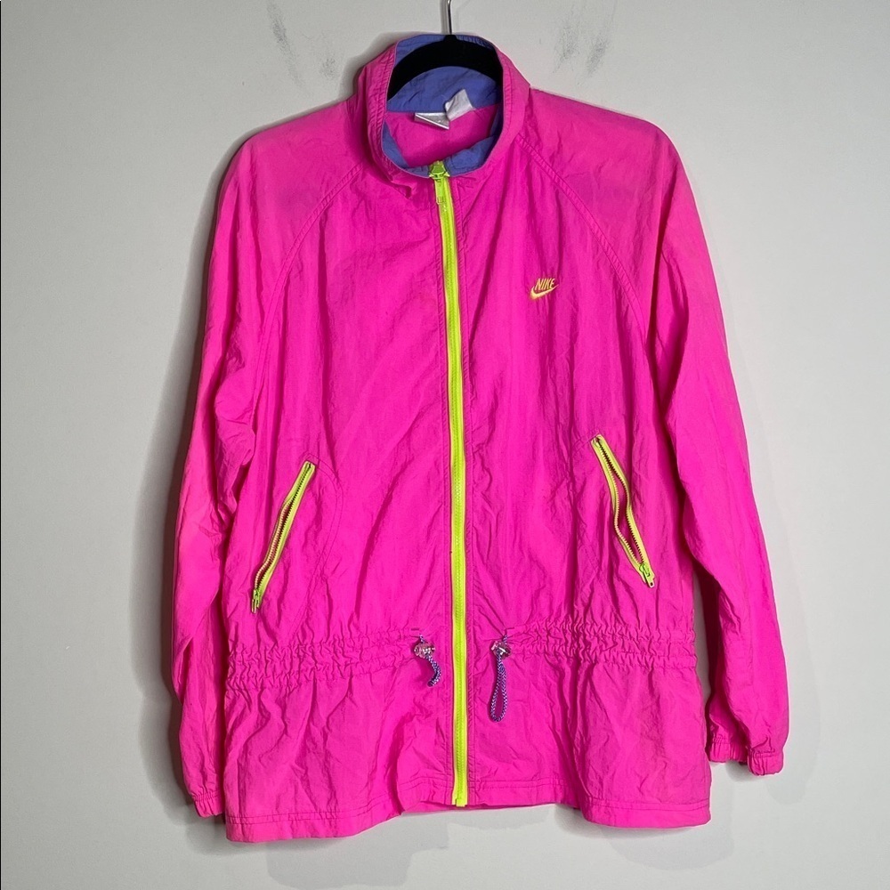 Nike | Women’s Vintage 90’s Neon Pink Full Zip Jacket Size Large